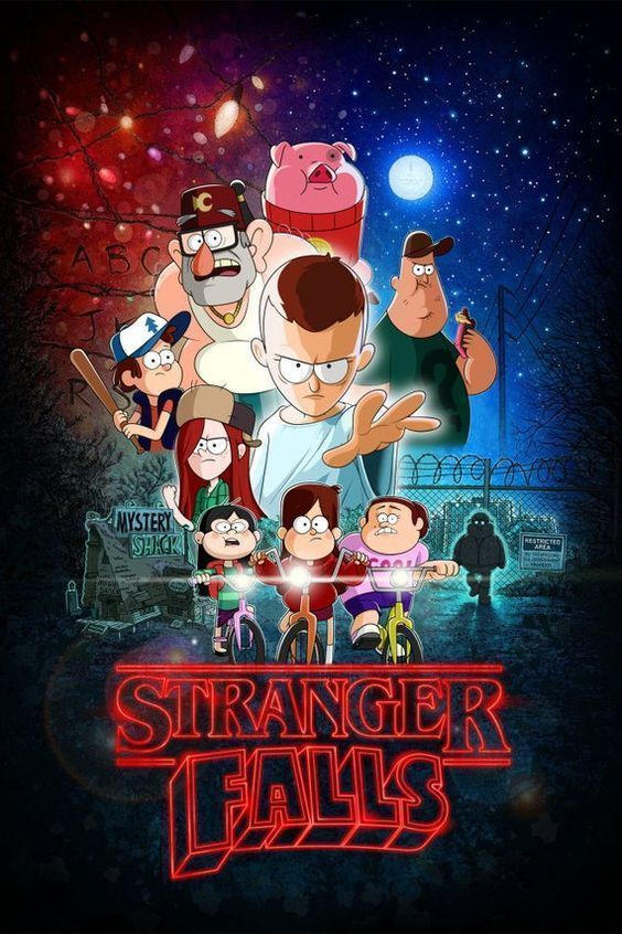 Stranger Things X Gravity Falls Poster Canvas Kaiteez | lupon.gov.ph