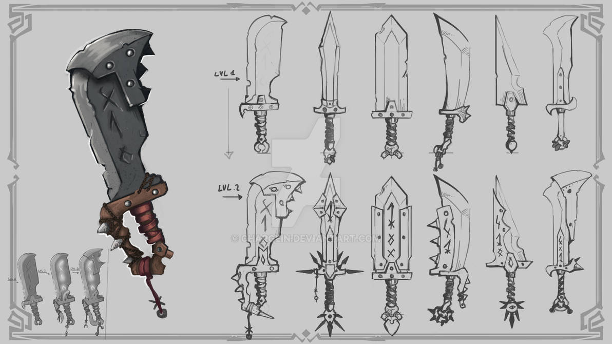 Generic Sword One Handed Sword | Concept Sheet by ChargeIn on DeviantArt