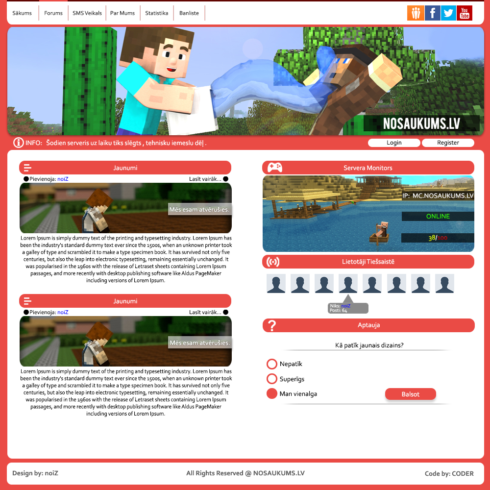 Minecraft WEB Design by noiZlv on DeviantArt