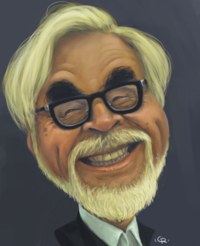 Hayao Miyazaki caricature