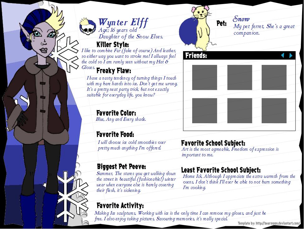 Wynter Elff Bio page.