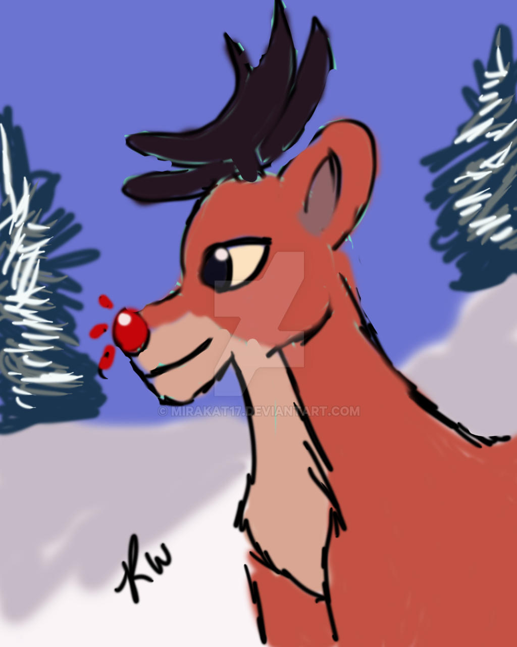 Rudolph the red nosed reindeer by Mirakat17 on DeviantArt