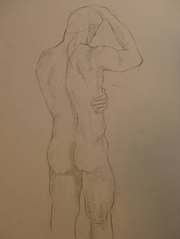 standing male nude