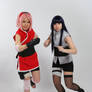 Sakura and Hinata cosplay