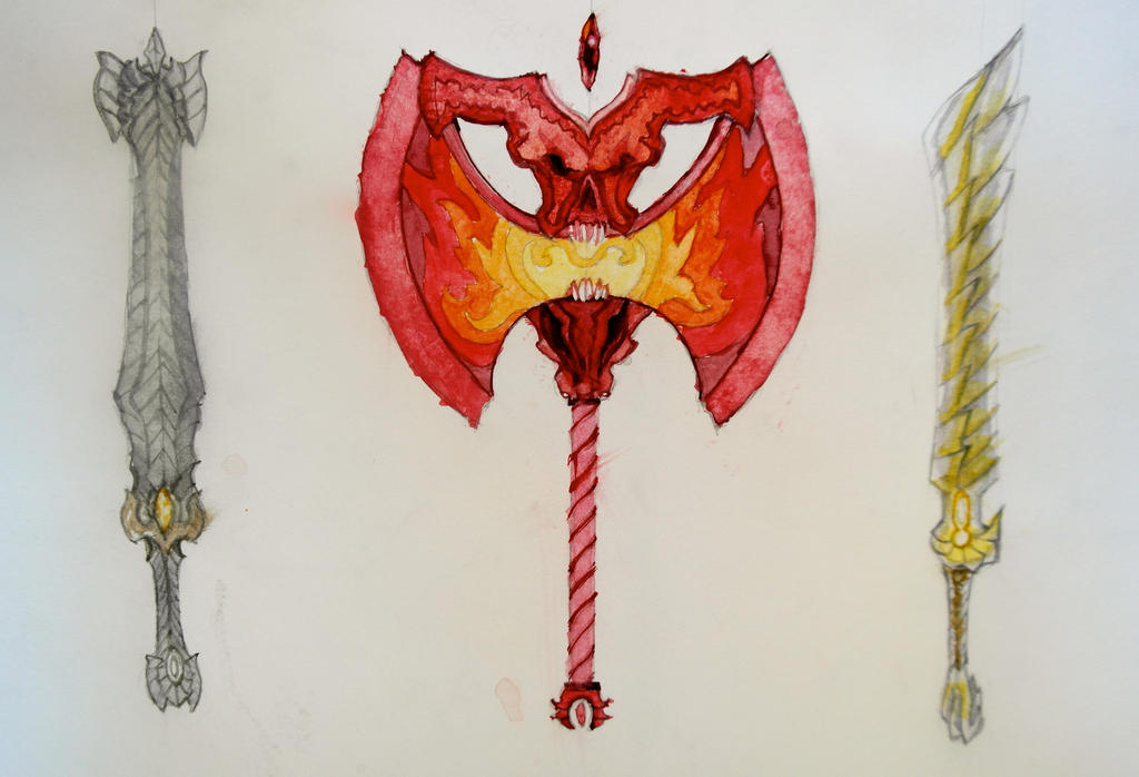 Demonic weapons 01 by Pencilhand on DeviantArt