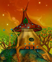 Fairy Tale Home Premade Background