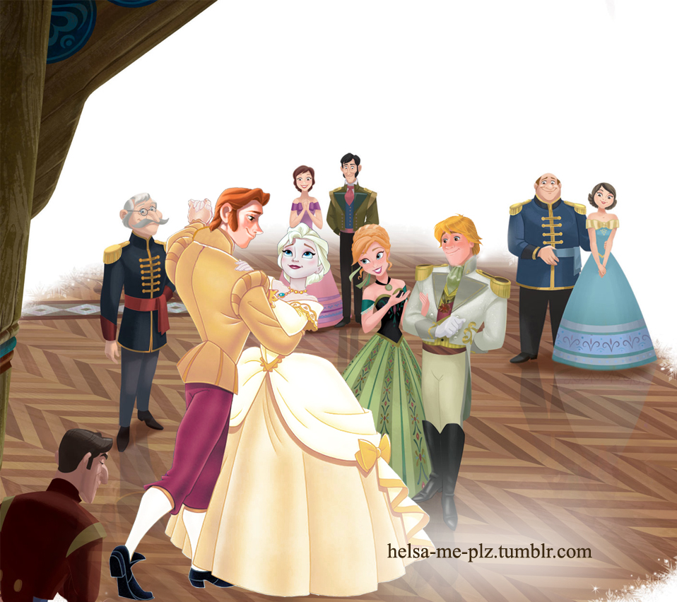 Hans and Elsa at the Royal Ball