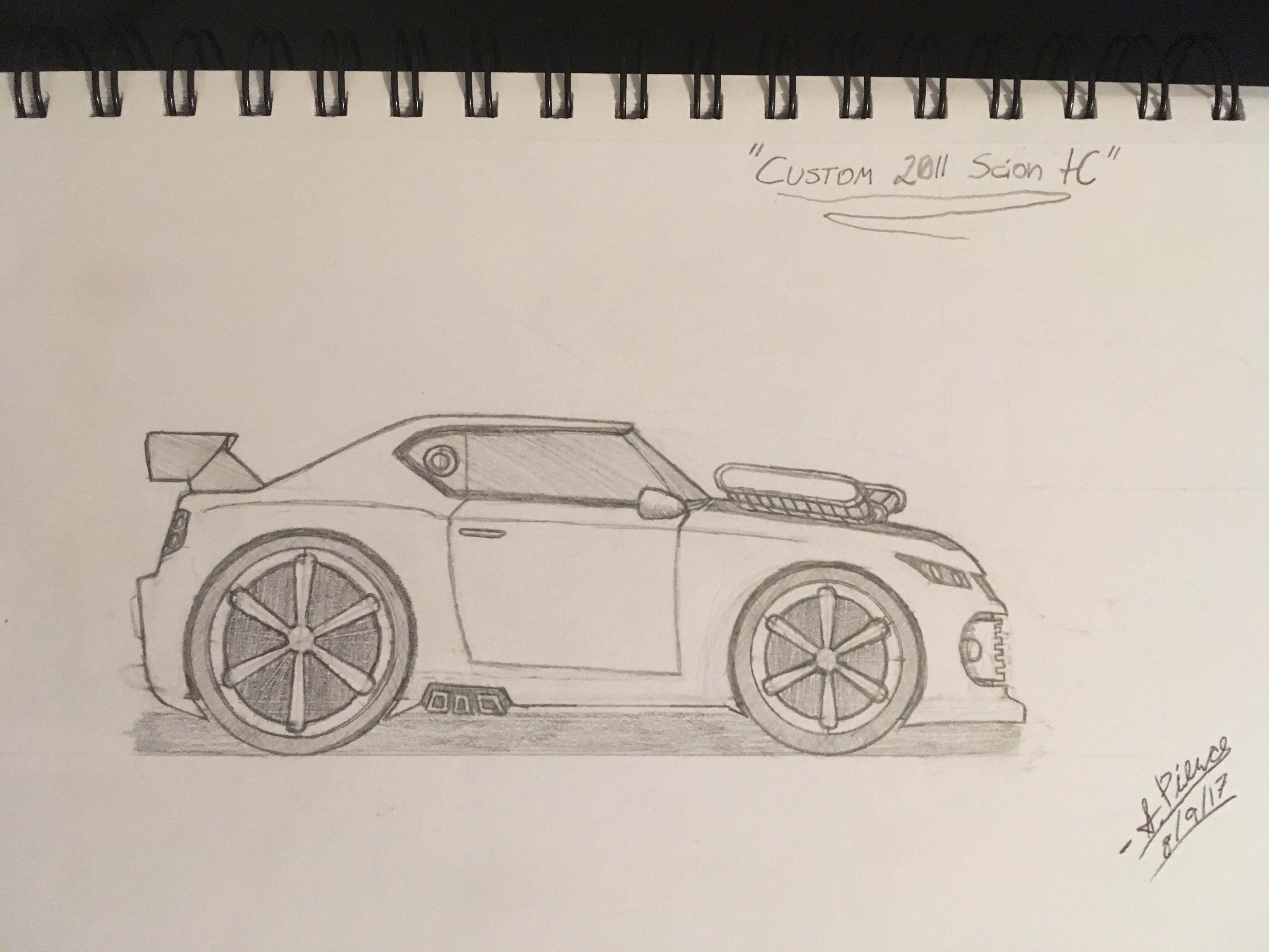 2011 Scion Tc Profile Drawing (Custom) By Mephilesthedark2182 On Deviantart