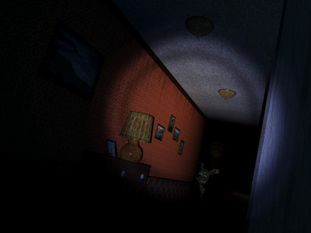 FNaFAssetSeeking on X: FNaF 4 Fun Fact!  Trees behind the window In FNaF 4  the trees that appear behind the window in plushtraps hallway are the same  trees Scott used in