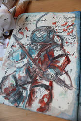 Deep sea diver Uni Sketchbook 5