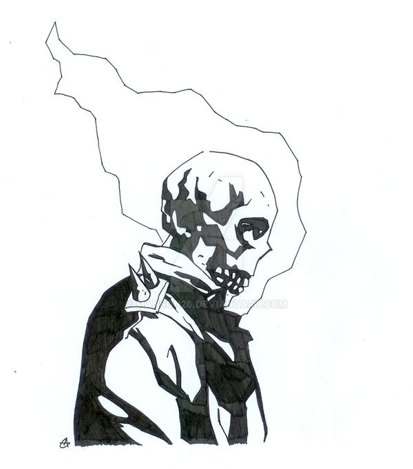 Mignola Style Ghost Rider