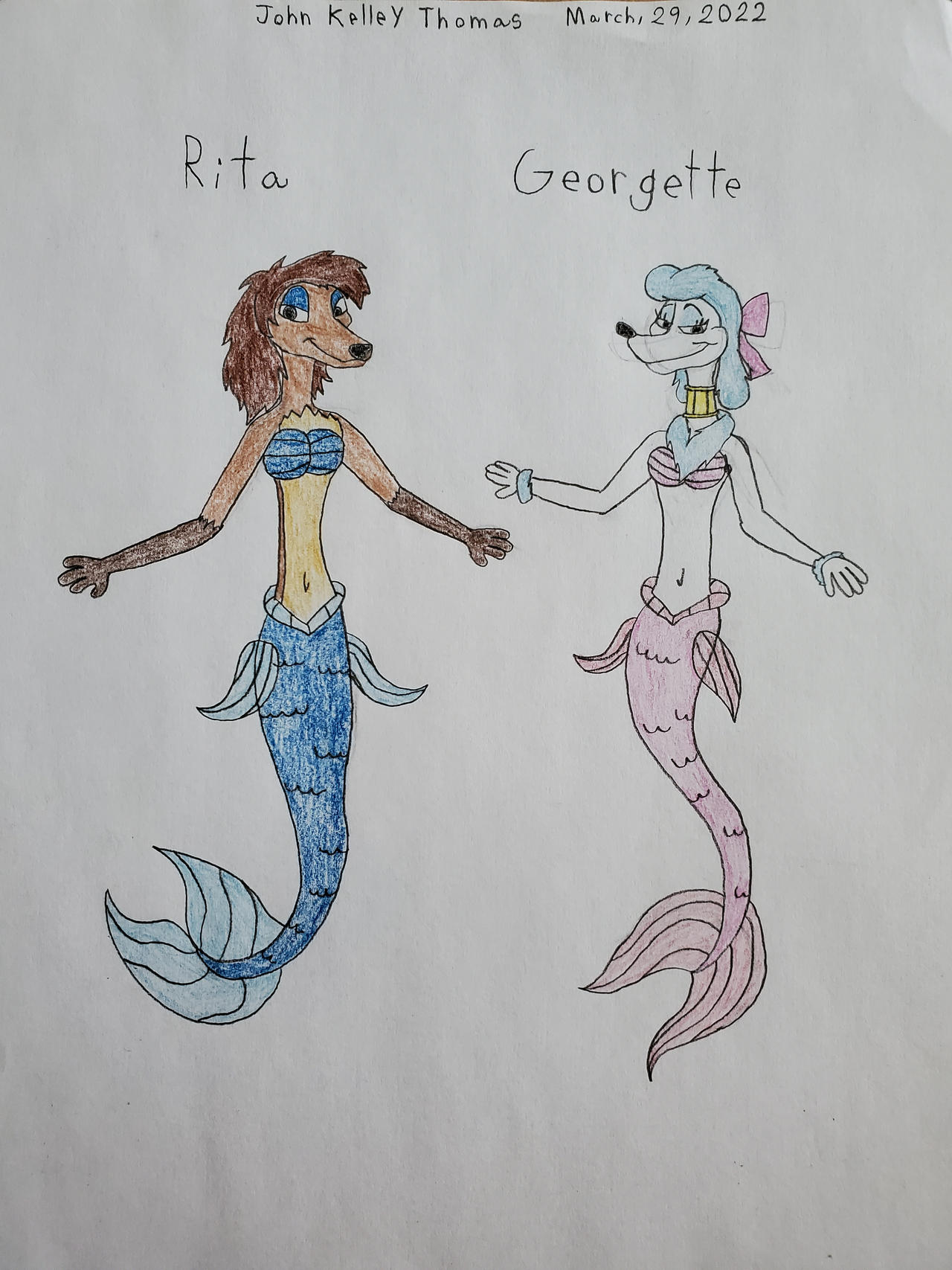 Rita and Georgette Mer-dogs by JKT9261990 on DeviantArt