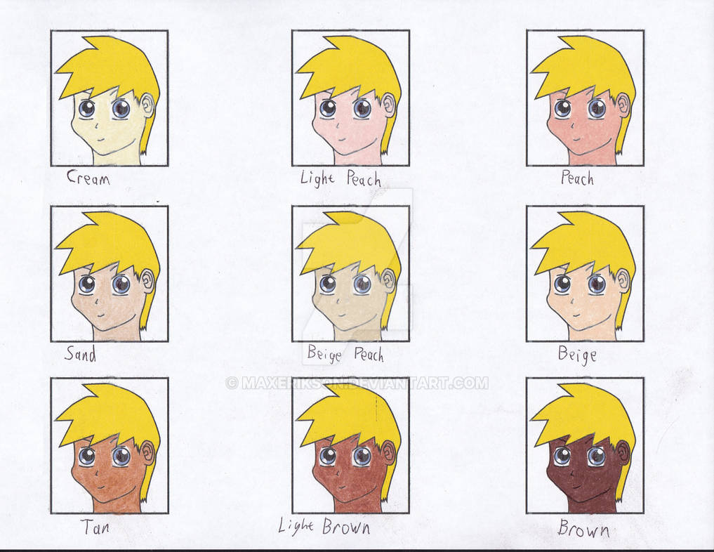 Skin Color Reference by MaxErikson on DeviantArt