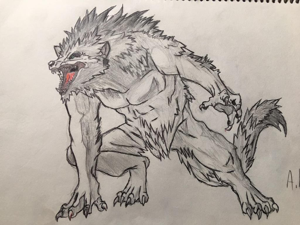 werewolf drawing by War-Bot1 on DeviantArt