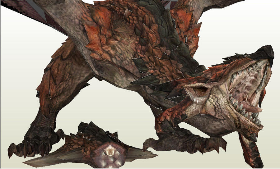 Project R O A R Rathalos Papercraft DIY by Mr-Bluntertainment on DeviantArt
