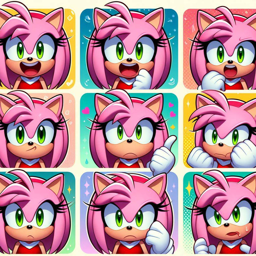 Amy rose face Expressions by BigFanBud123 on DeviantArt