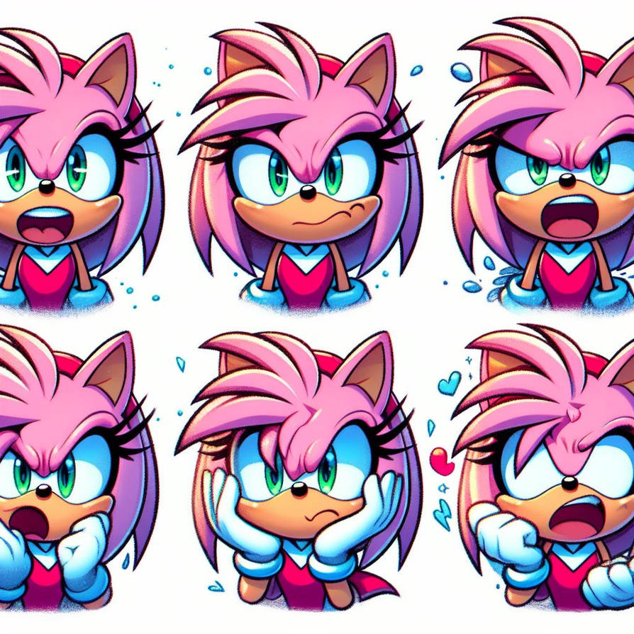 Amy rose face expressions #2 by BigFanBud123 on DeviantArt