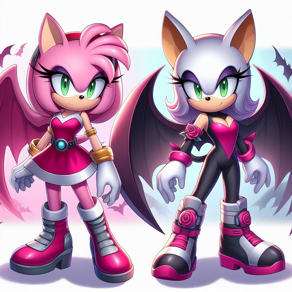 Amy Rouge Color Rouge and Amy by BigFanBud123 on DeviantArt