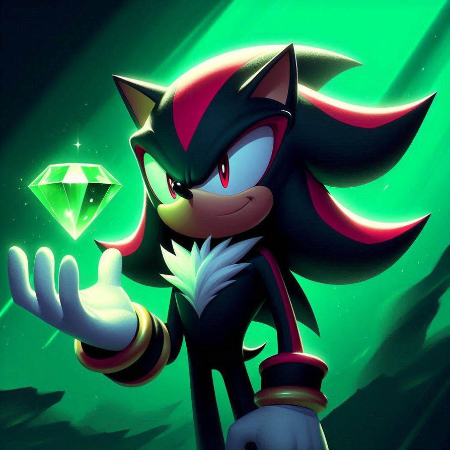 Shadow Emerald Shadow Steals the Chaos Emerald by BigFanBud123 on DeviantArt