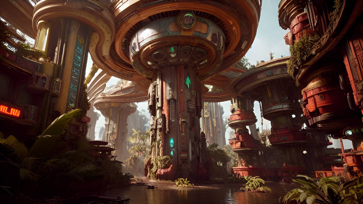 Exploring an Abandoned Alien City 4 by sourmood on DeviantArt