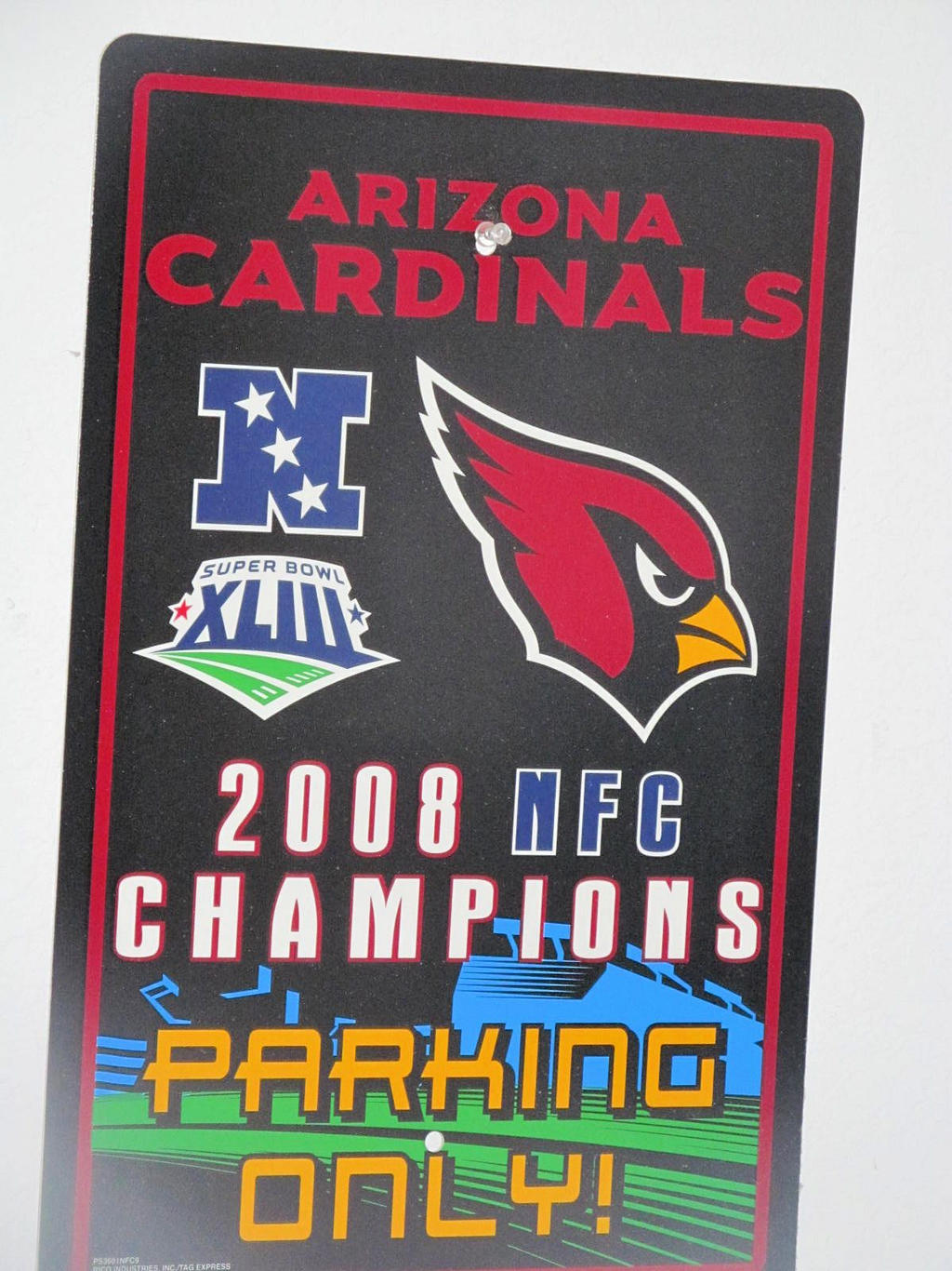 Cardinals 2008 NFC Champions Parking Only