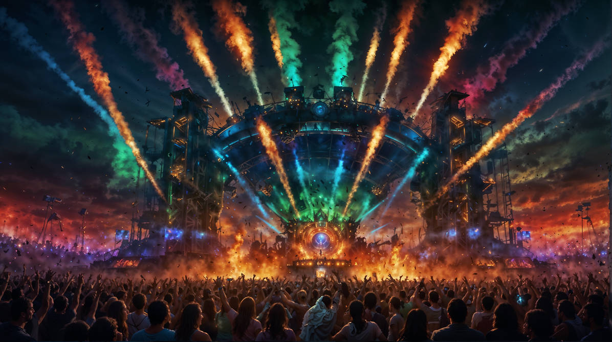 Univers Rave The ultra final rave festival stage by PureArtDeck on DeviantArt