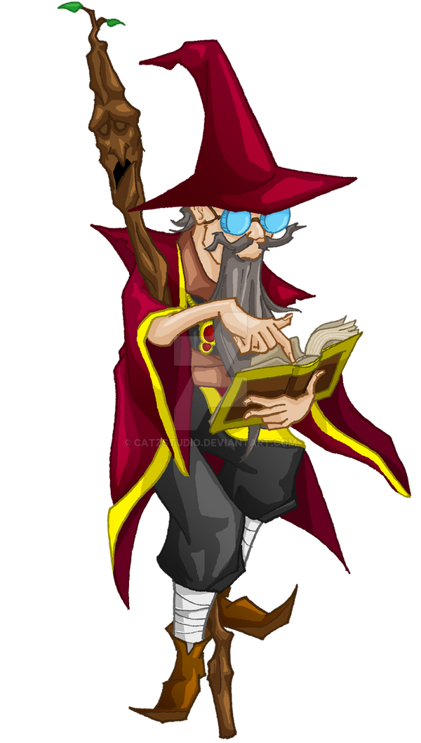 Distracted Wizard Illustration - Crazy Wizard by CaTZStudio on DeviantArt