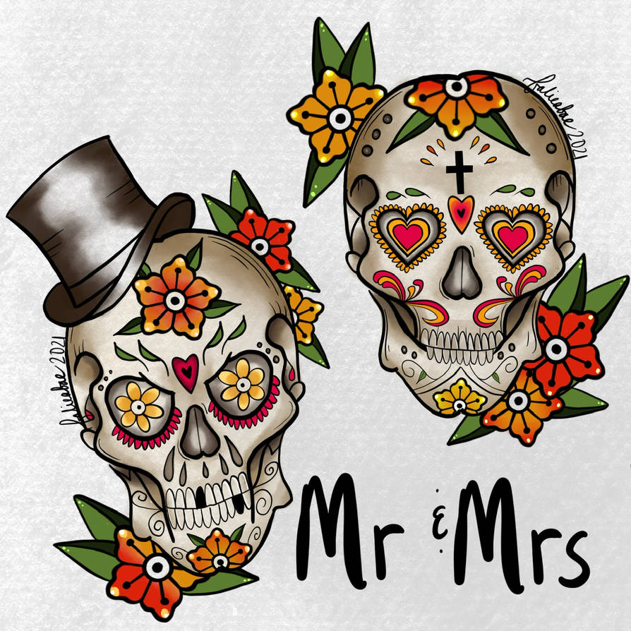 Sugar Skull Tattoo Design by folieabae on DeviantArt