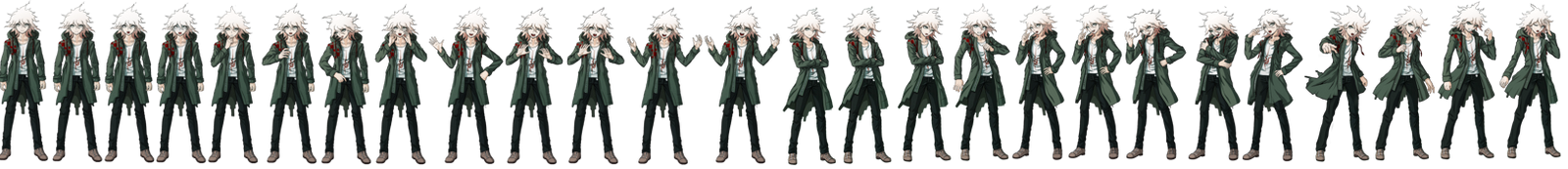 Nagito Komaeda Full Body Sprites by Dannycup123 on DeviantArt