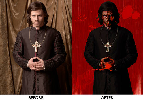 Cesare Borgia before and after