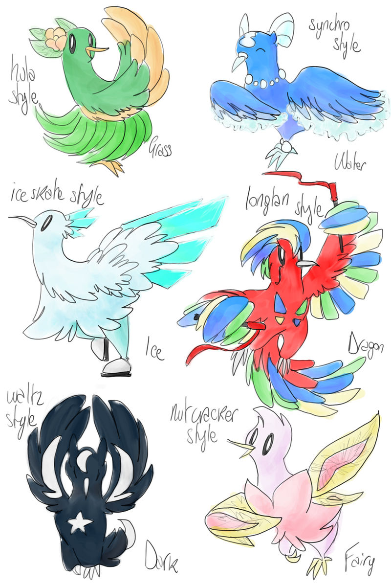 Oricorio Styles by SilverStrangequark on DeviantArt