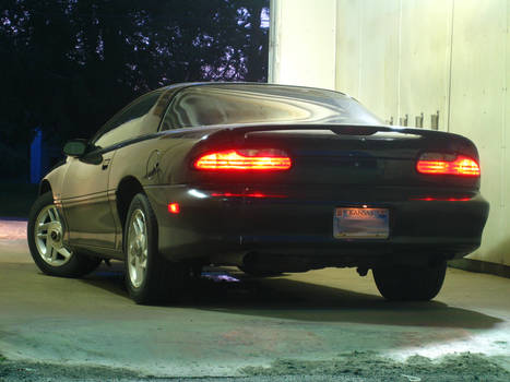 In the carwash at night