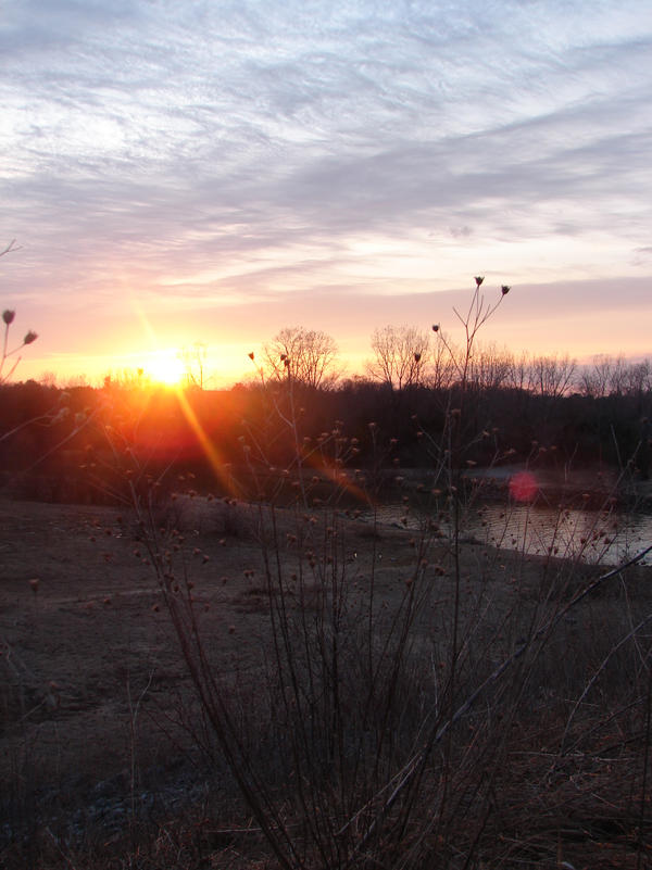 Sunsets at the dam 1