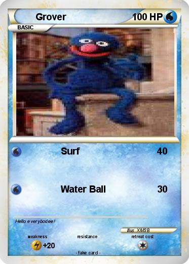 Grover Pokemon Card