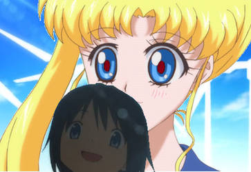 Usagi is watching Sayaka