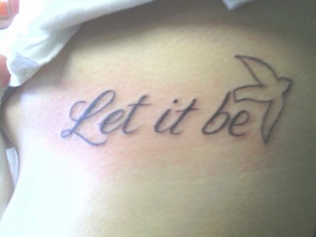 let it be with dove tattoo