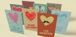 Valentine's Day Retro Greeting Cards by kripalser