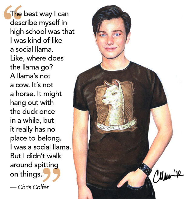 Colfer 'Social Llama' drawing