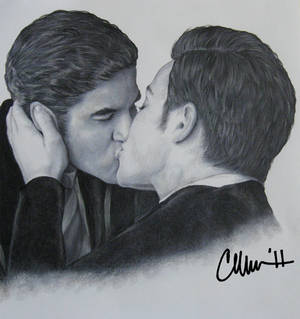 The Kiss - Drawing - Glee