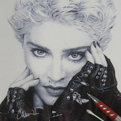 Madonna in Ballpoint Drawing