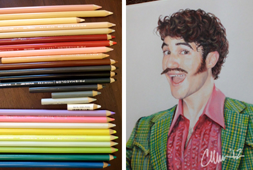 Disco Darren Drawing pencils