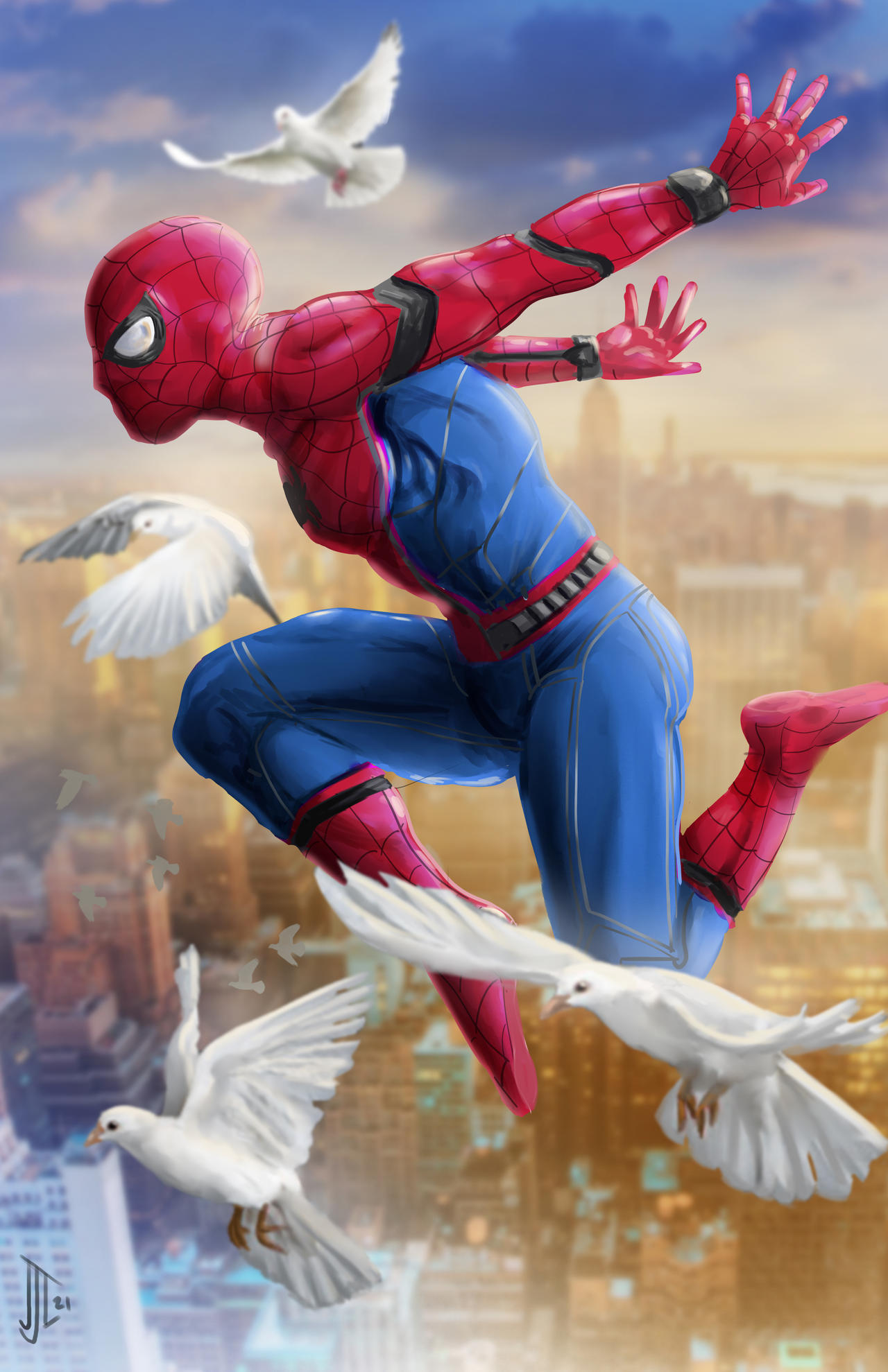 Spider-Man in Flight by Fonavi on DeviantArt