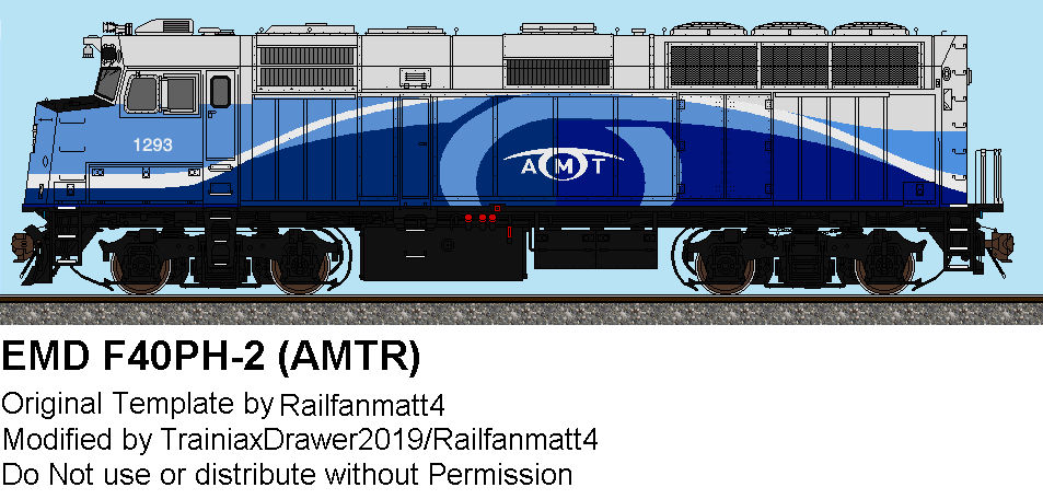F40ph Rear View AMT EMD F40PH-2 #1293 (REBUILT F40PH) by CaptainCute401 on DeviantArt