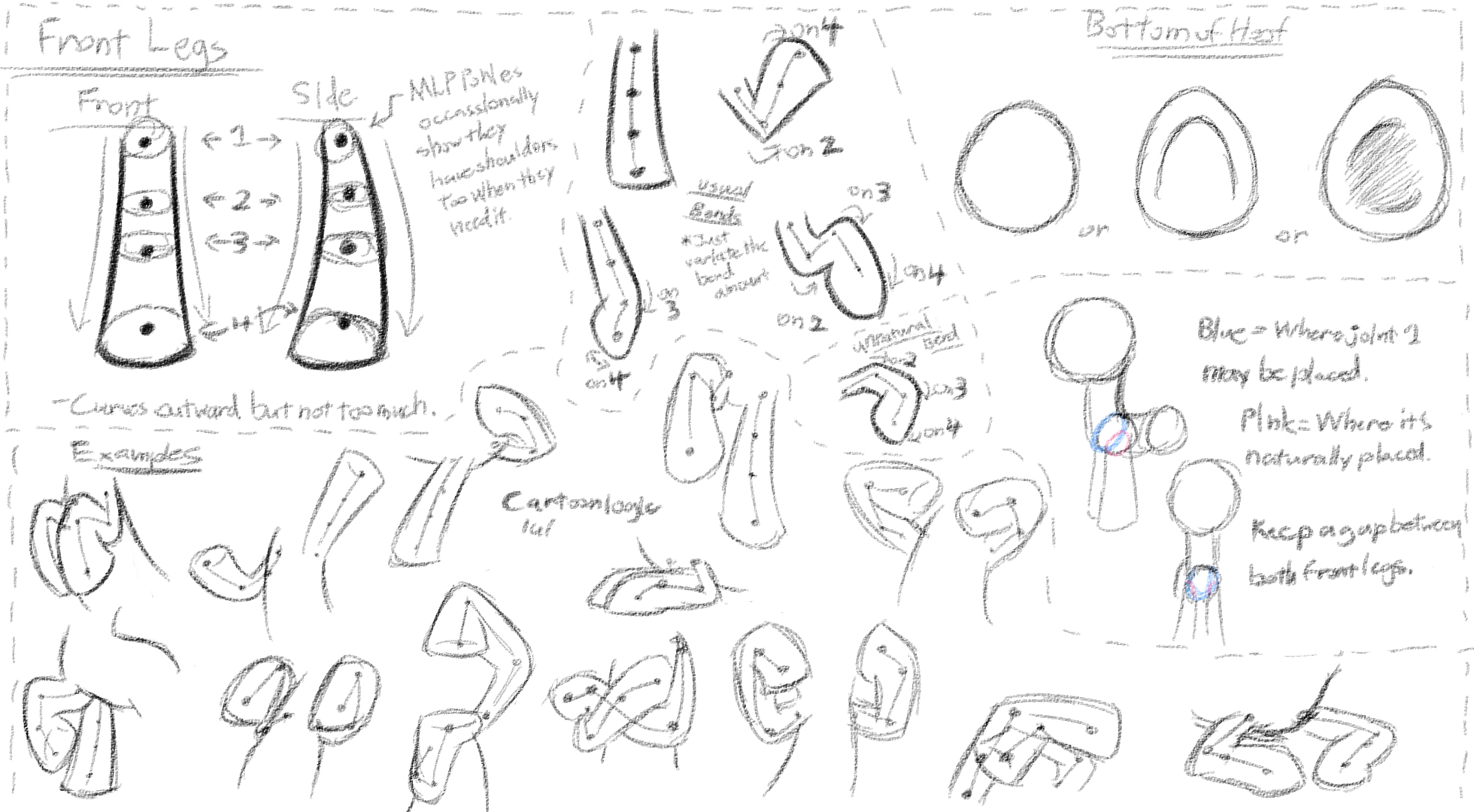 MLP - Basic Anatomy Study 2 - Front Legs by Nyaseiru on DeviantArt