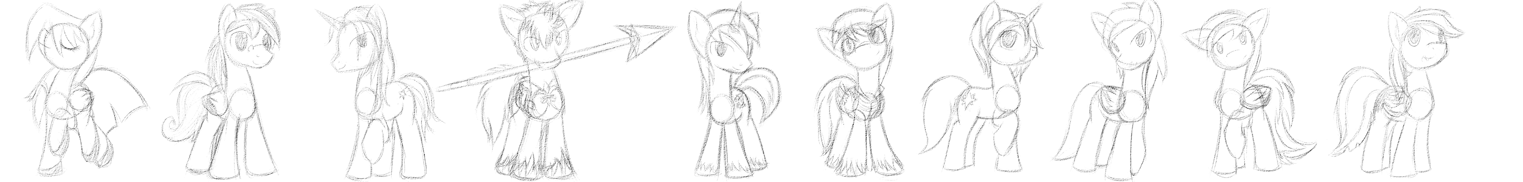 MLP dA Friend's OCs - Sketches 1