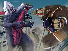 Space Godzilla Vs Raditz