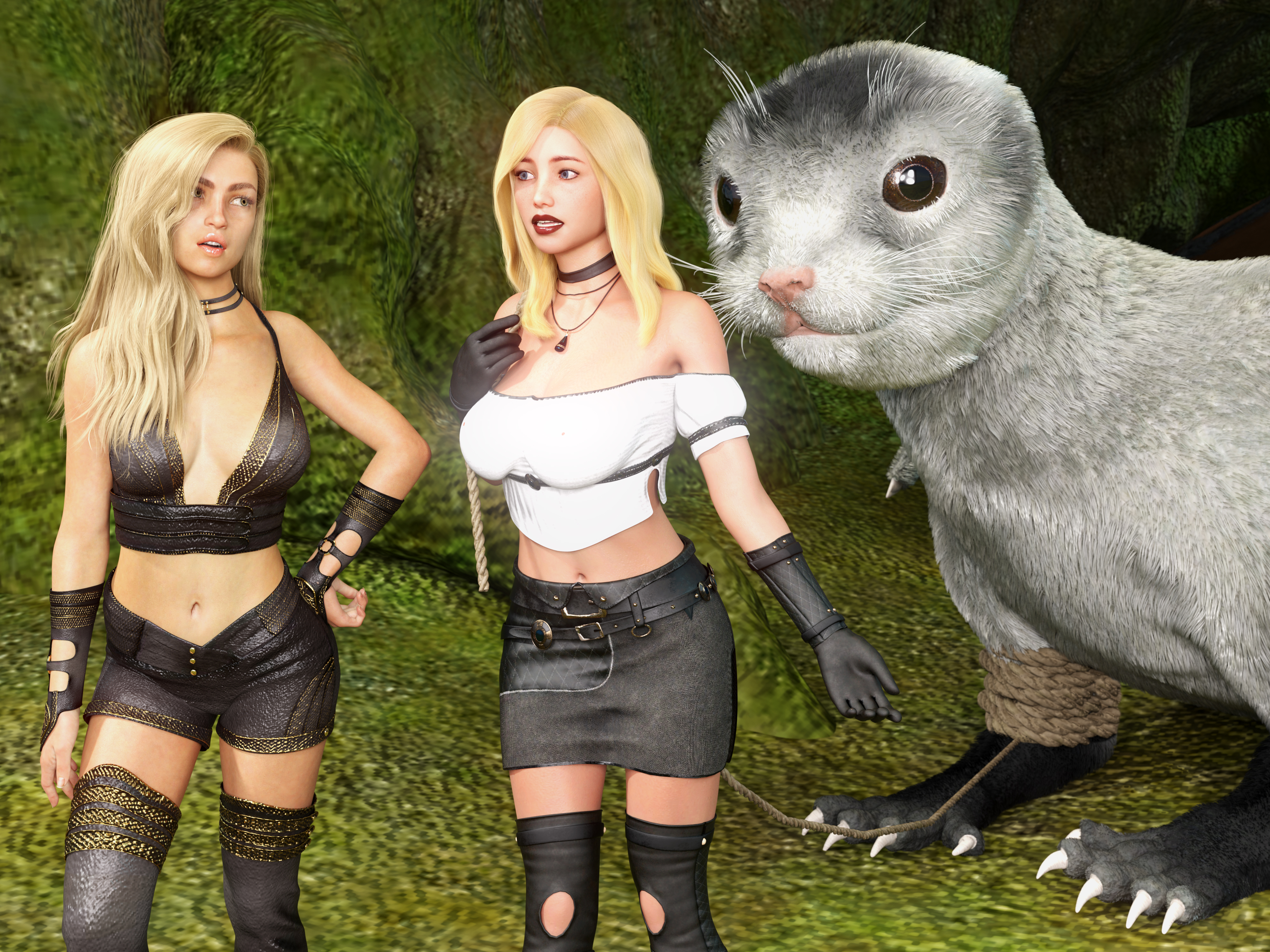 Kara and Evie: PLEEEEEEASE Can We Keep Him??