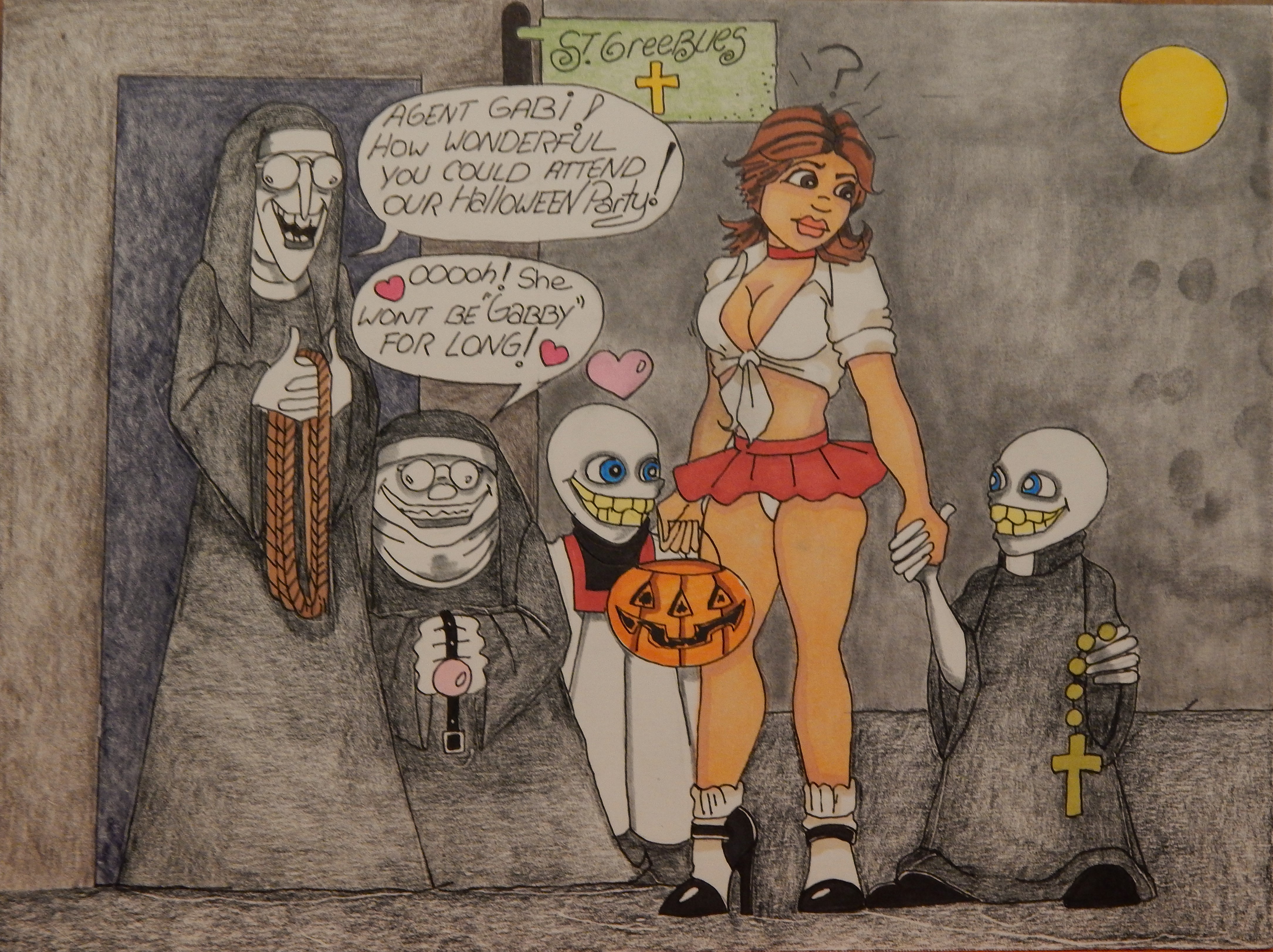 Agent Gabi Meets the Sinister Sisters at Halloween