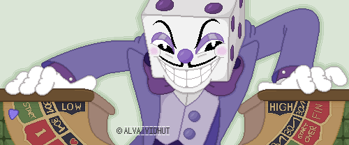 King Dice from Cuphead!! Thank you @ses_buddah for coming through for this  guy, was nice yo meet ya 🎲 . . . #cuphead #cupheadart…