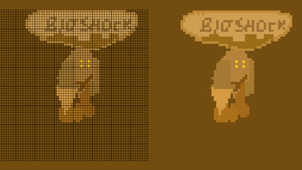 Bioshock Pixel Designs Bioshock by DarkOvidiu on DeviantArt